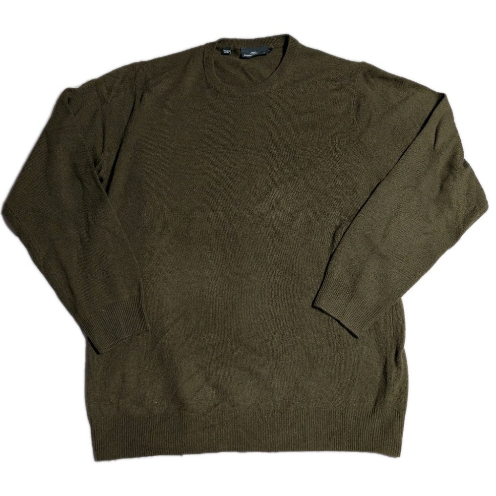 Rodd & Gunn Sweater Mens Large Olive Cashmere Merino‎ Wool Blend Crewneck Knit